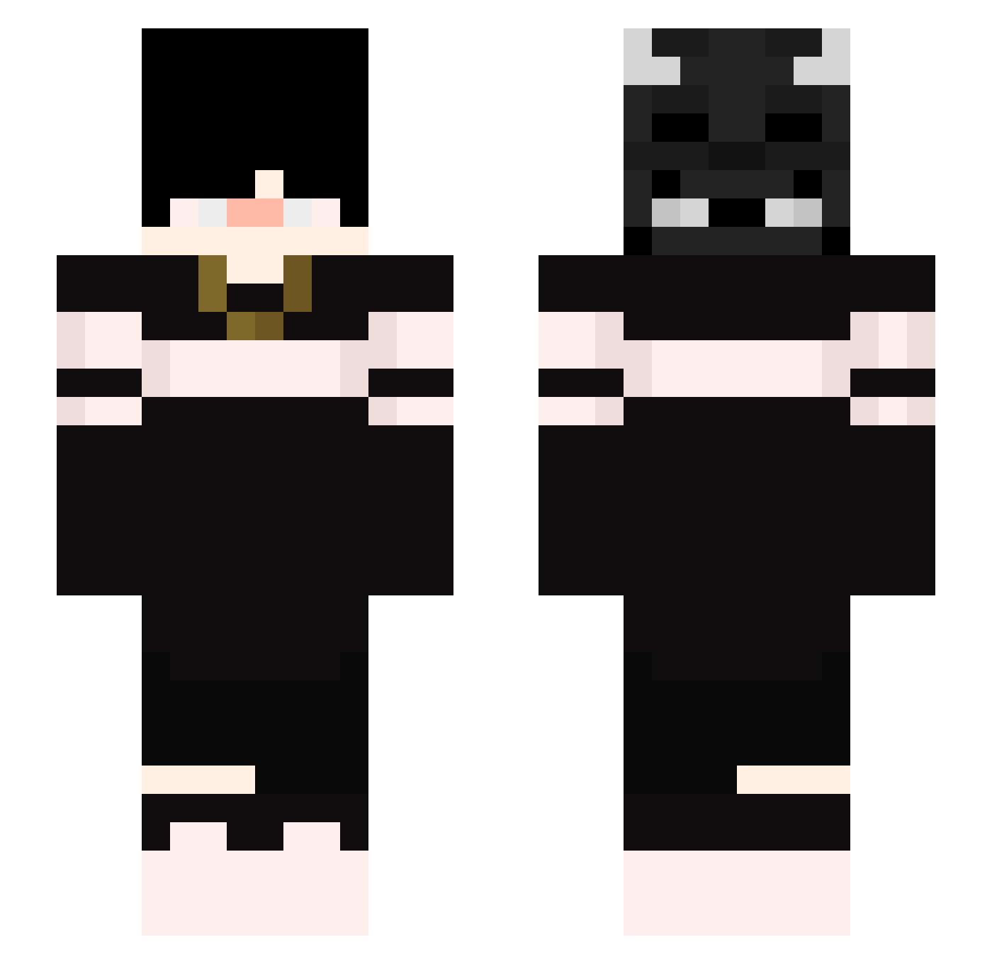 Mornxng Minecraft skin, front and back view