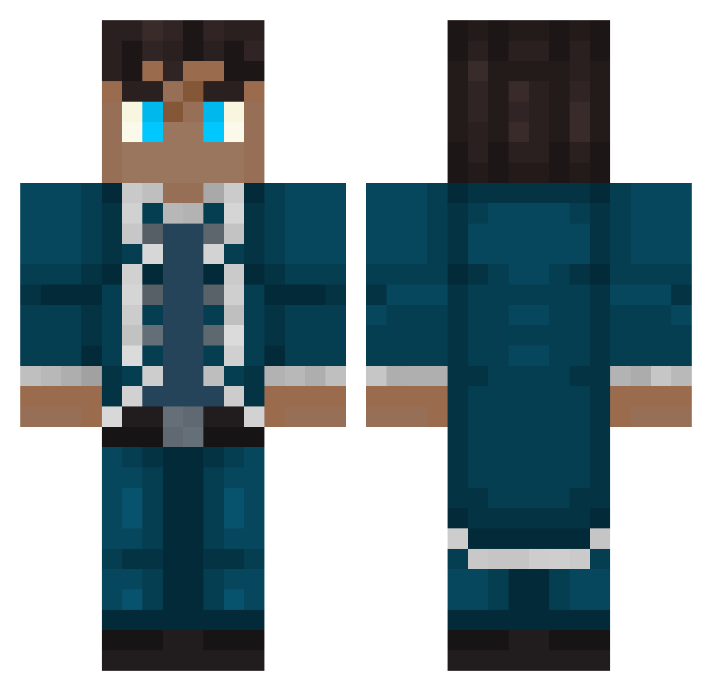 Mr_White9382 Minecraft skin, front and back view
