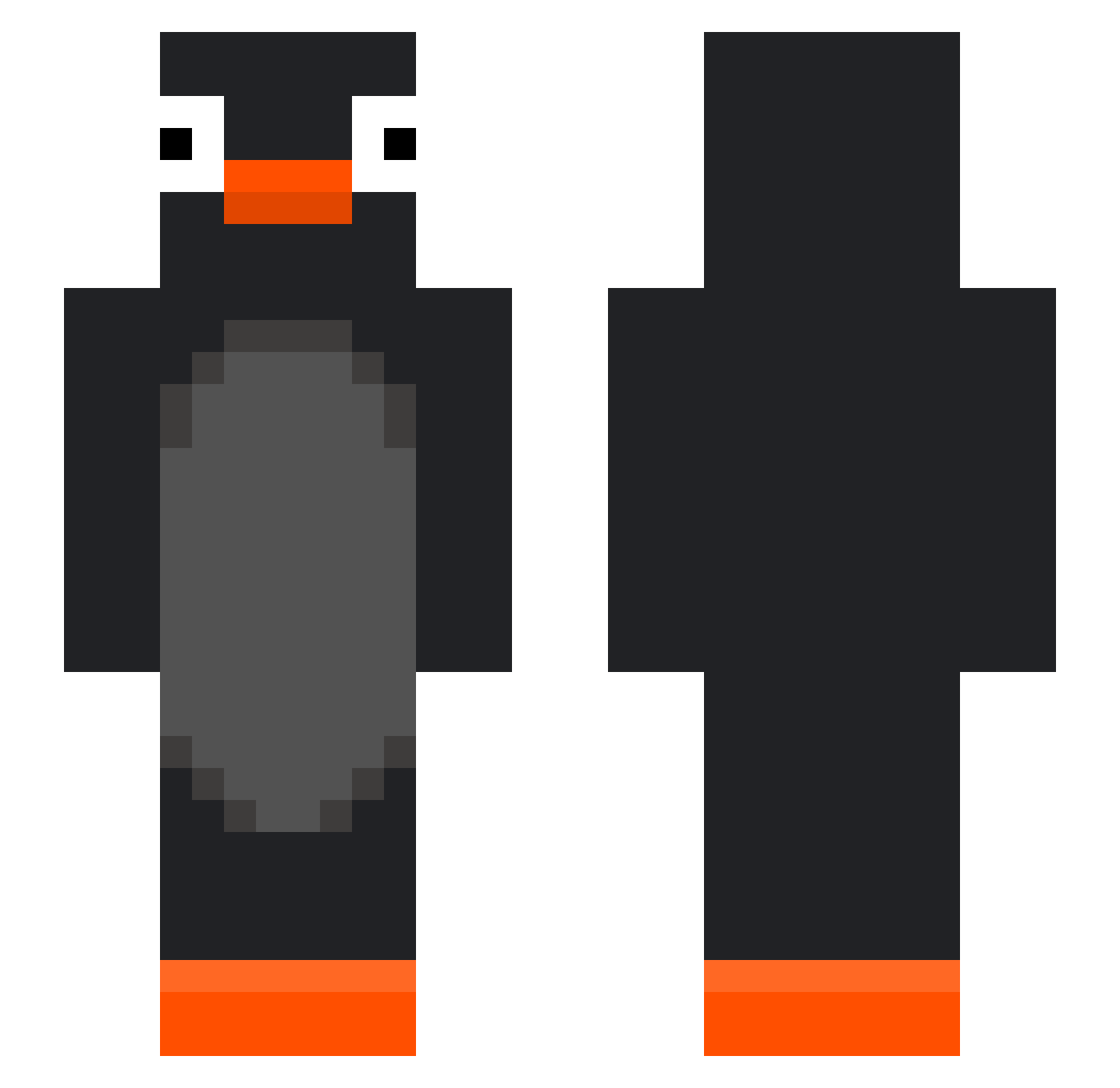 XernobyIl Minecraft skin, front and back view
