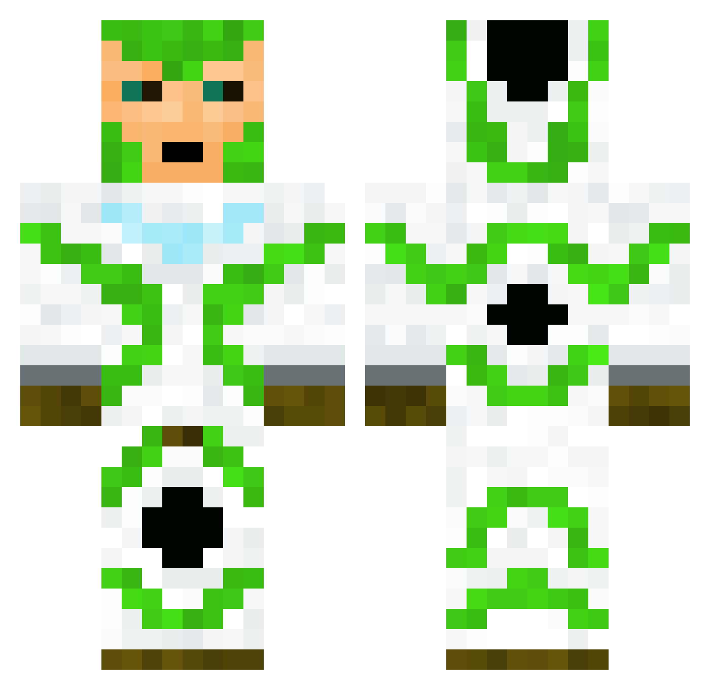 TheJBB2 Minecraft skin, front and back view