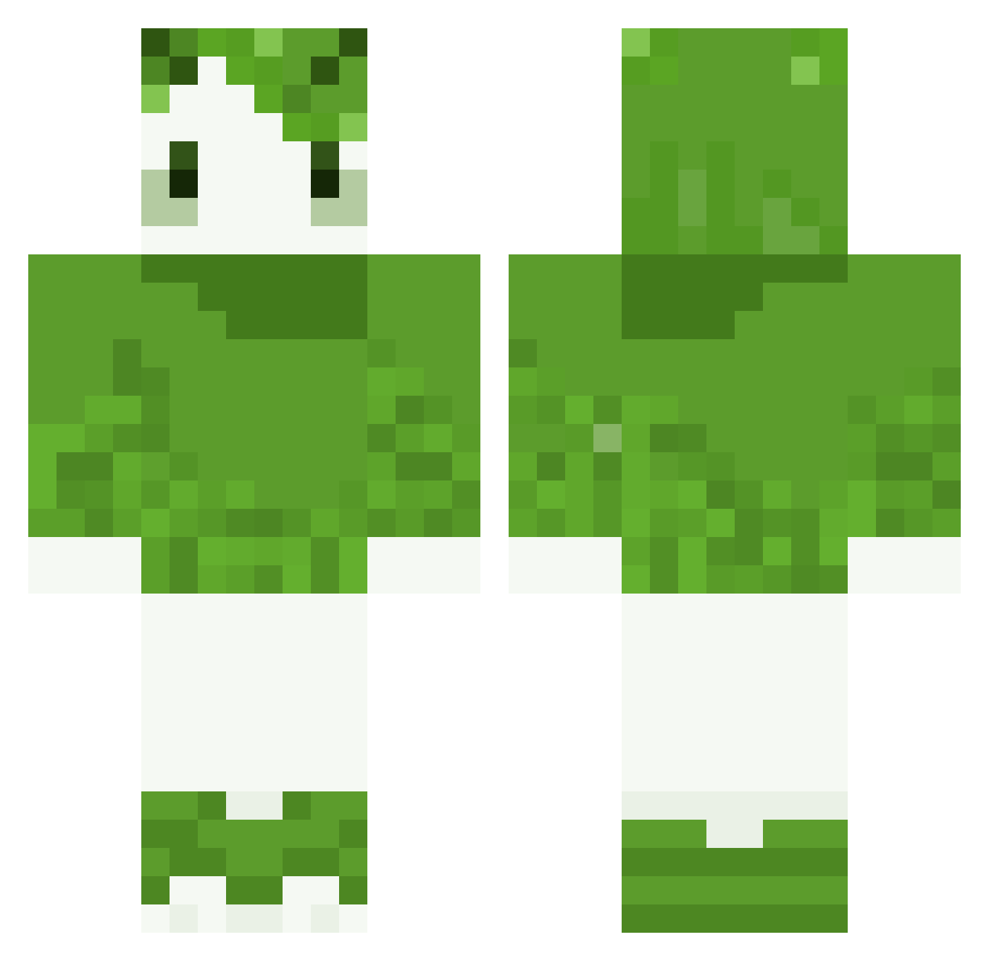 LittleN00dle Minecraft skin, front and back view