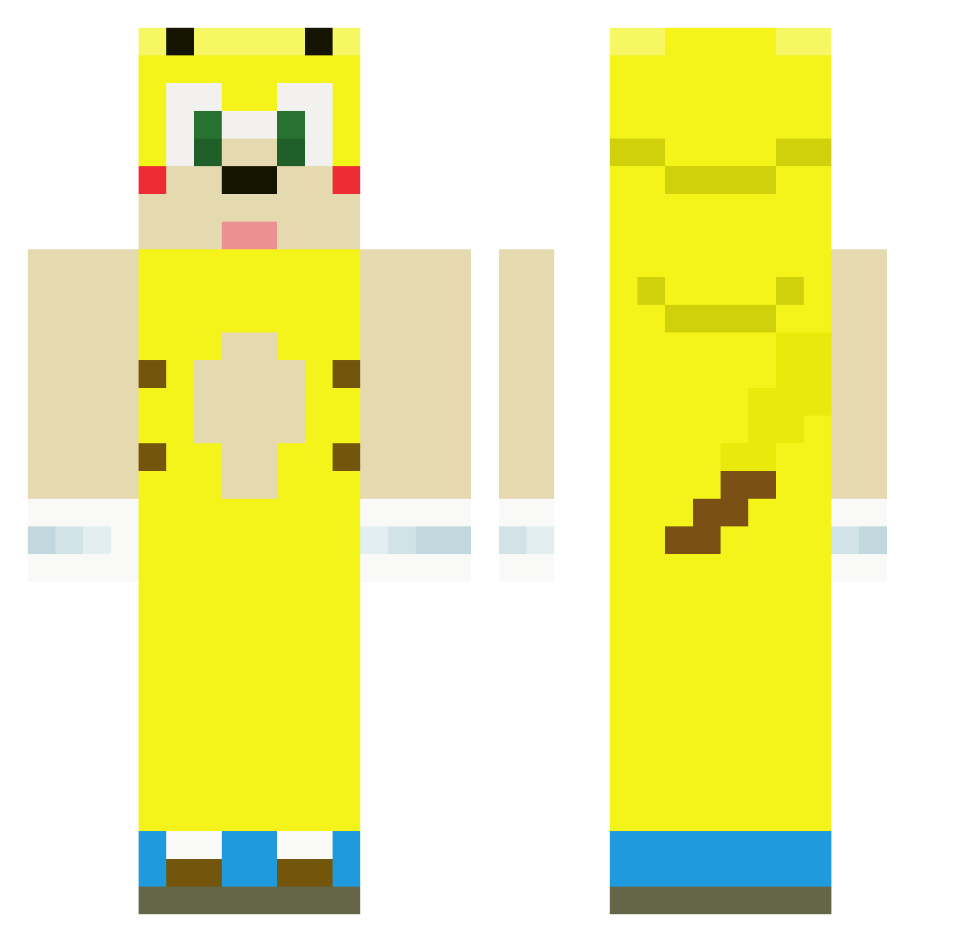 __llew__ Minecraft skin, front and back view