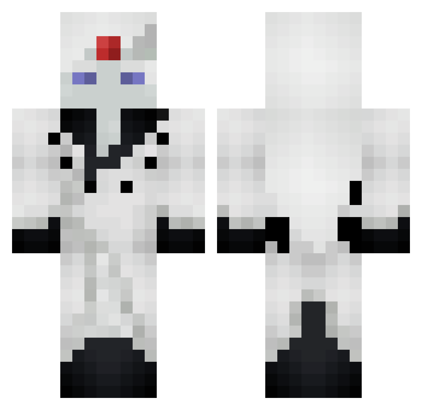 ZoneBlack Minecraft skin, front and back view