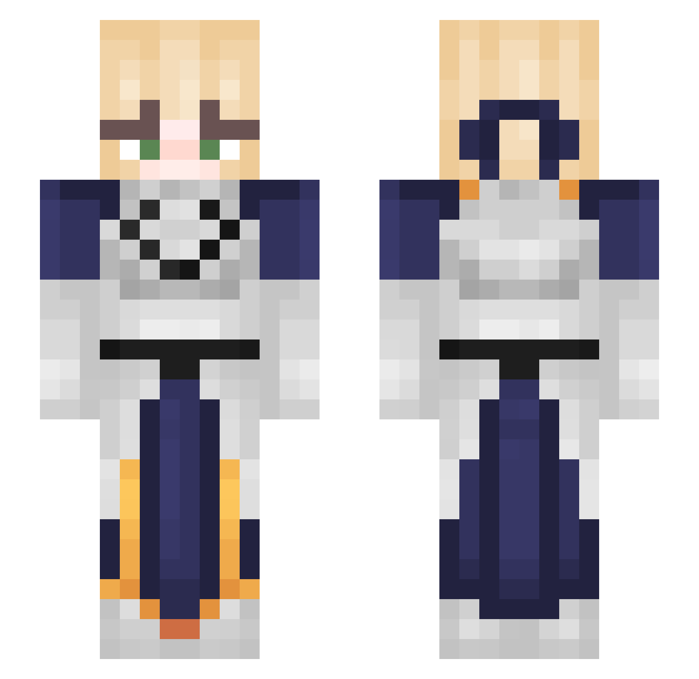 Skigiz Minecraft skin, front and back view