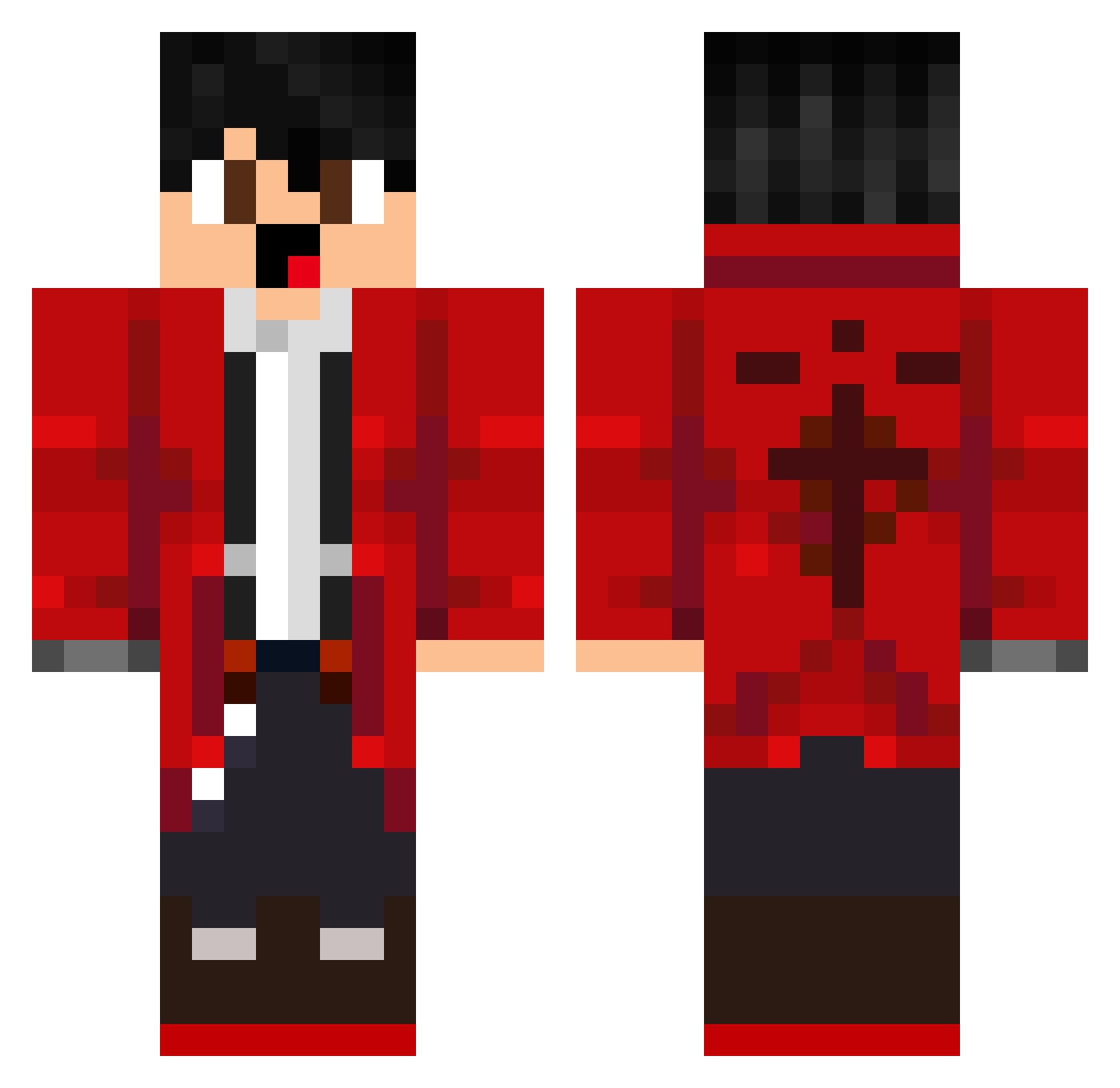 JaimeEpz Minecraft skin, front and back view