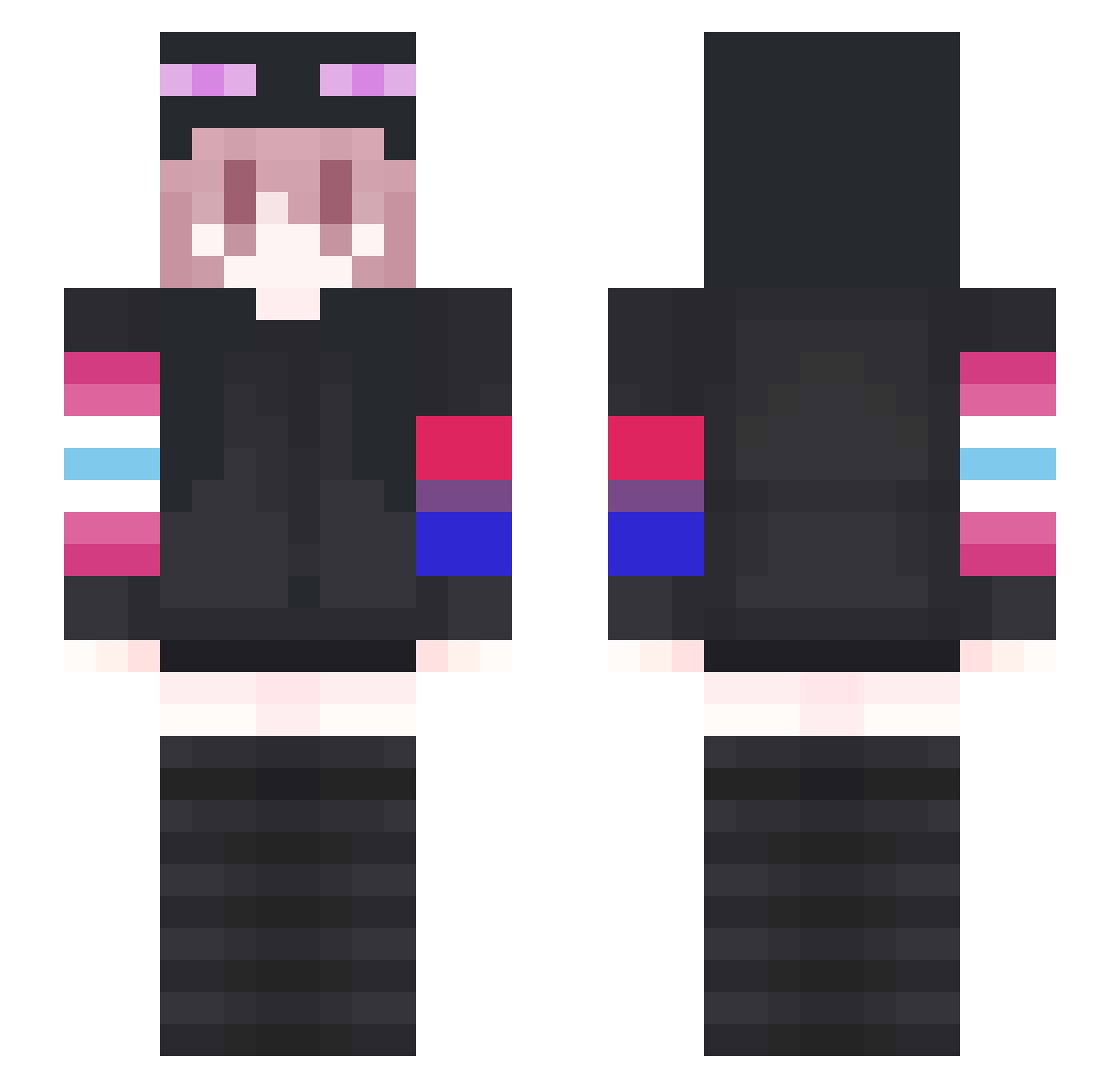 Agent_enderman17 Minecraft skin, front and back view