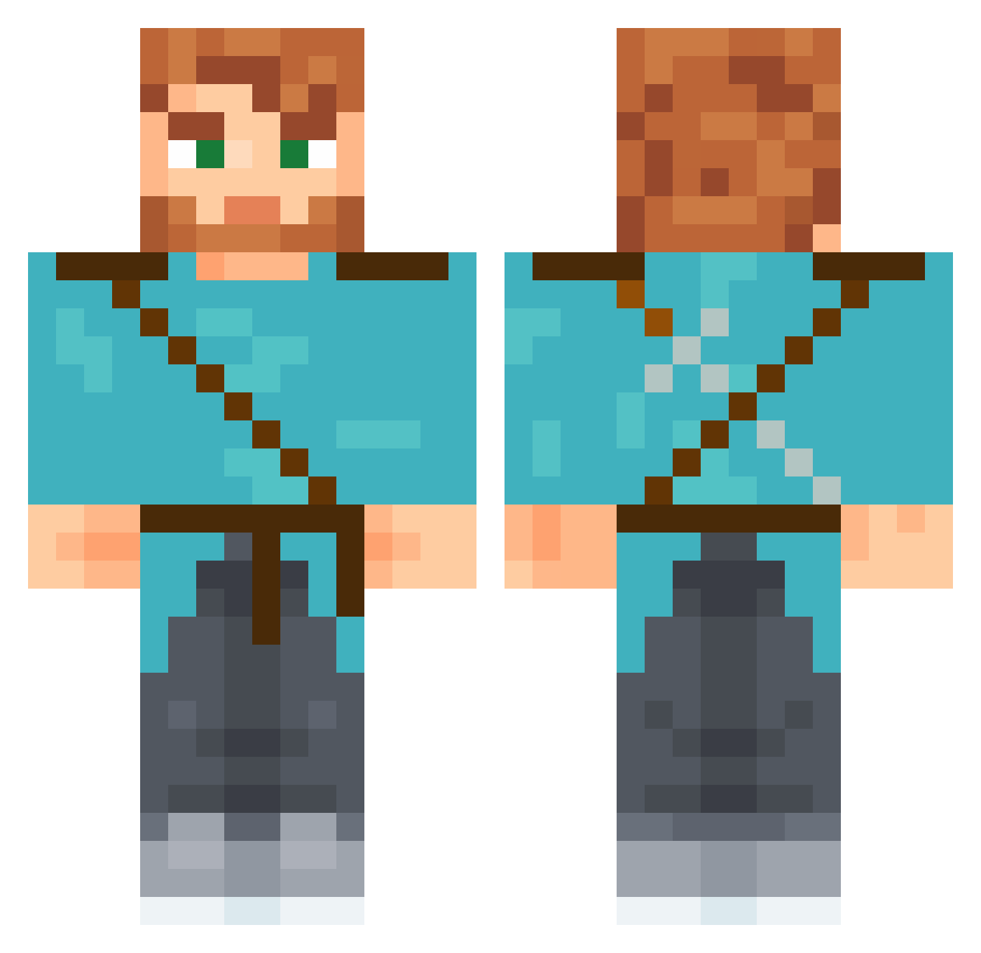 pineapples987 Minecraft skin, front and back view