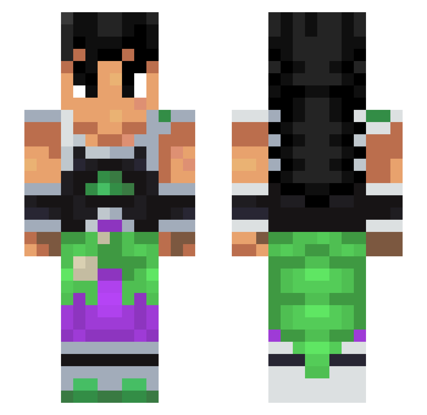shlapn Minecraft skin, front and back view