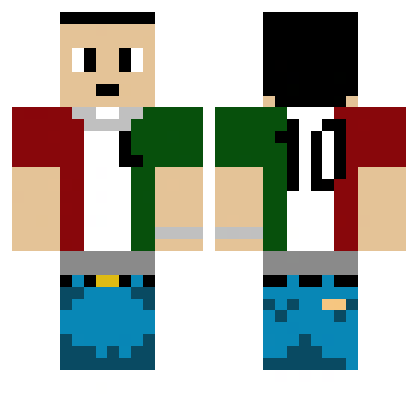 GicikAmen Minecraft skin, front and back view