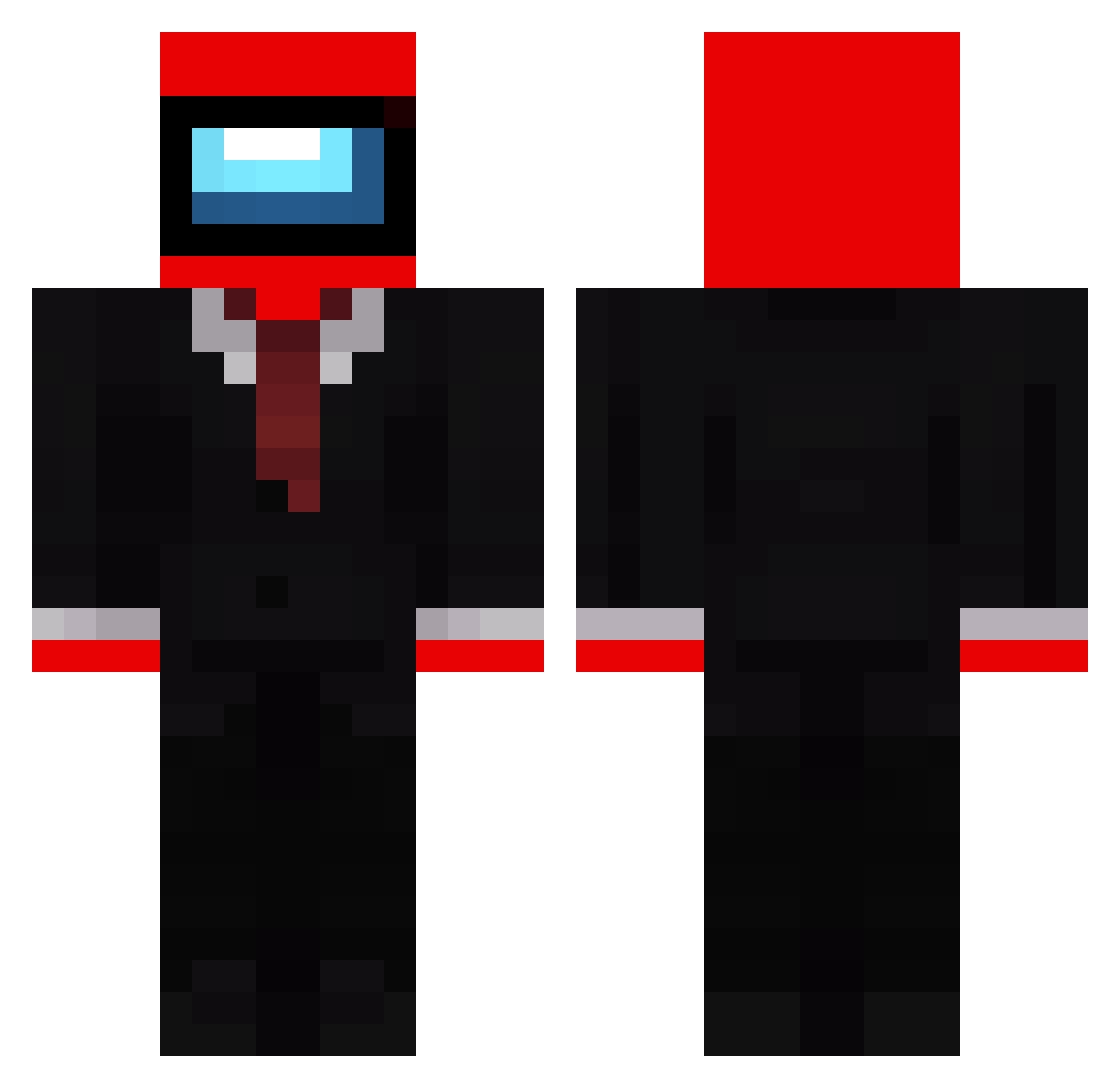 GamOne17 Minecraft skin, front and back view