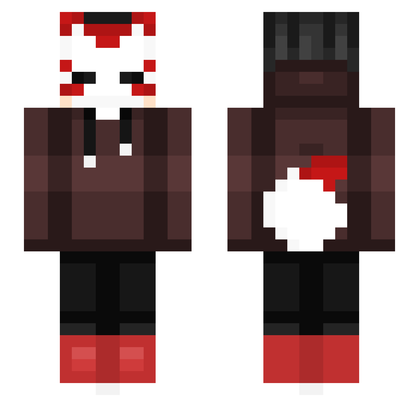 JuggC2 Minecraft skin, front and back view