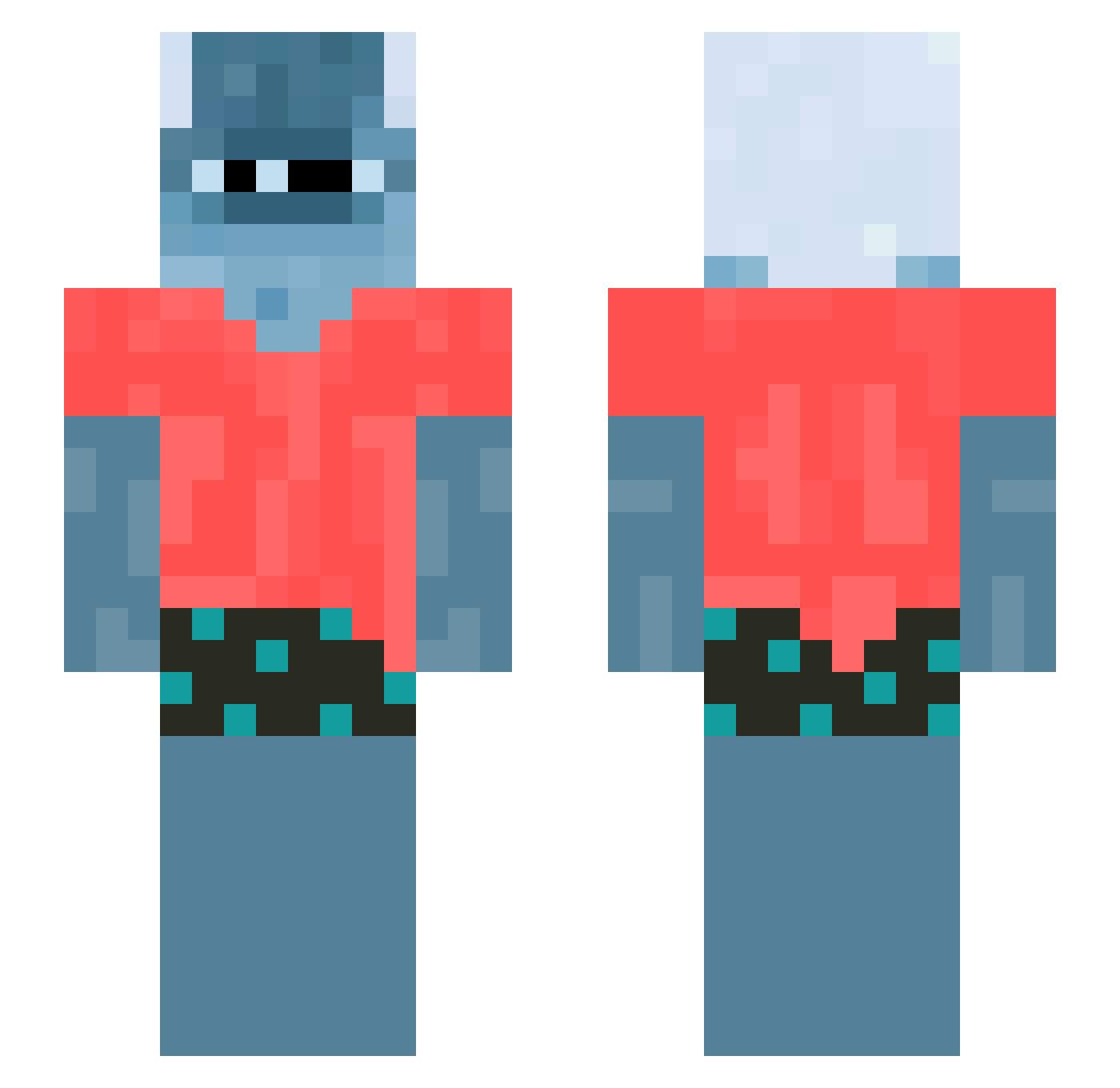 s_2_x Minecraft skin, front and back view