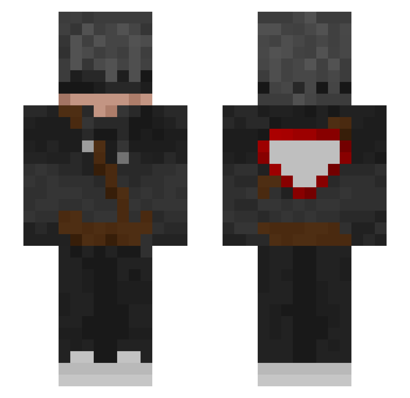 SkullOfSet Minecraft skin, front and back view
