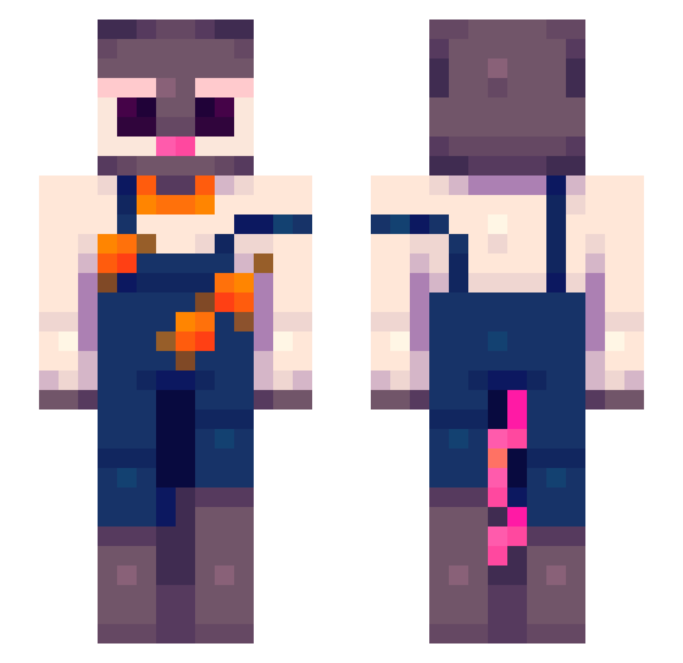 ccmcshaggy Minecraft skin, front and back view