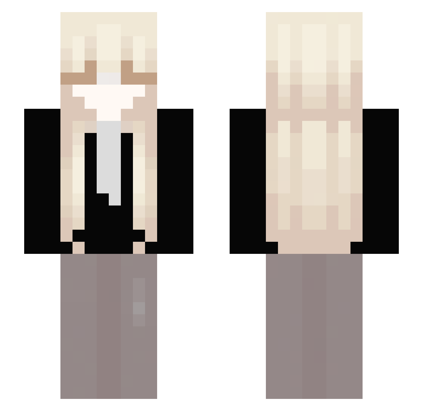Shihohin Minecraft skin, front and back view
