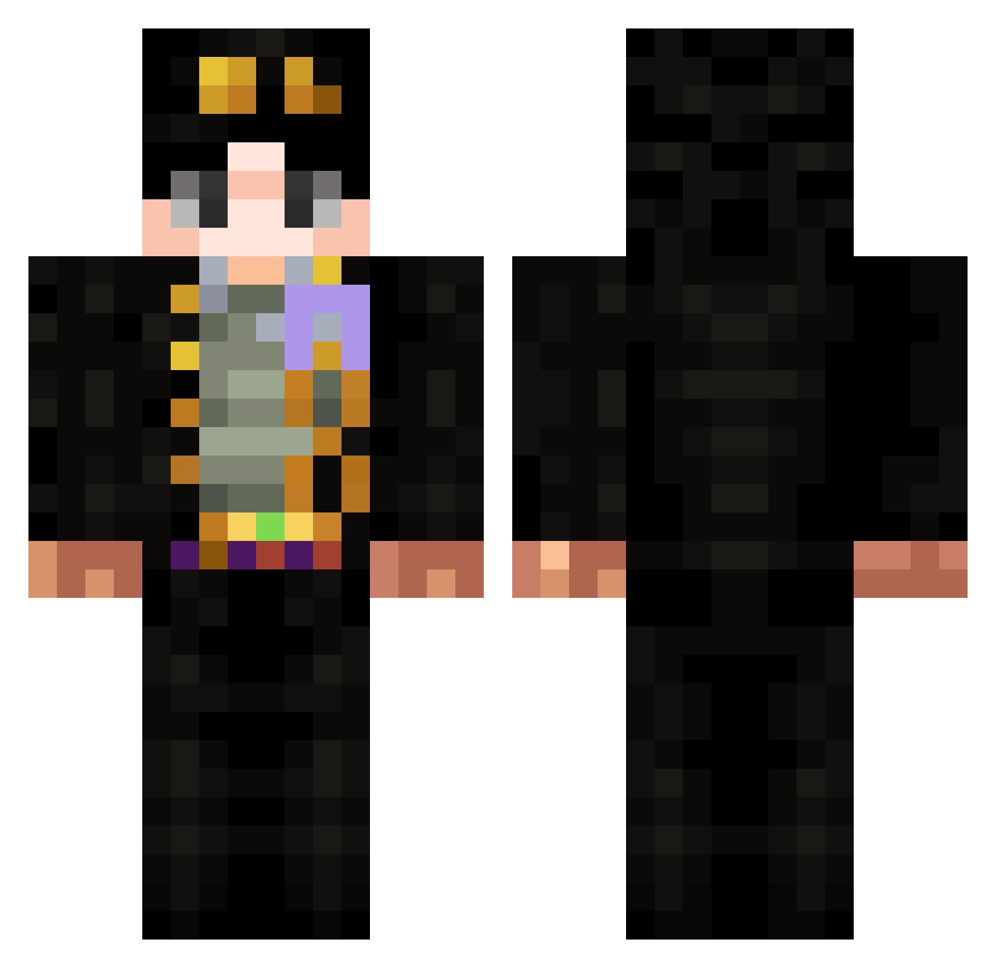 jakeywayne Minecraft skin, front and back view