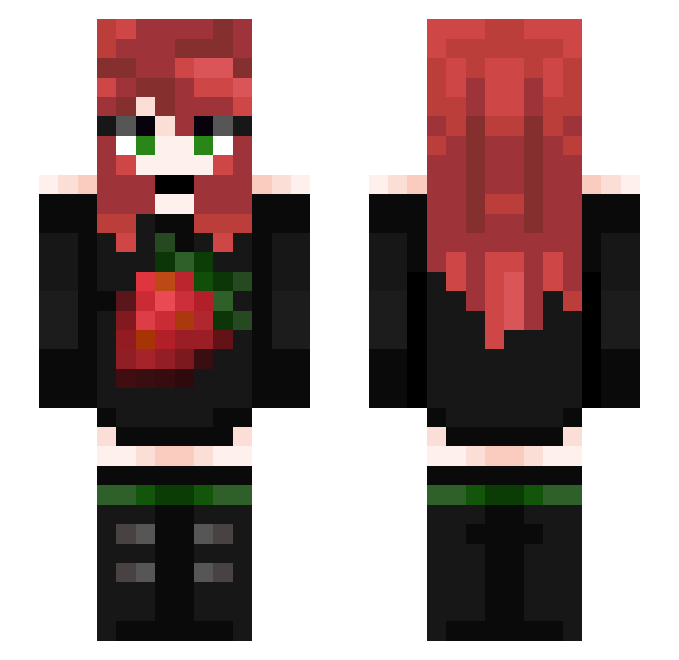 VikingZecke Minecraft skin, front and back view