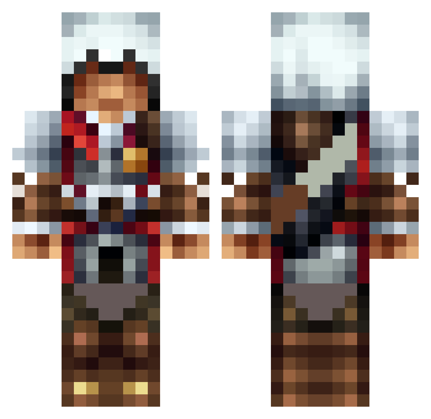 _StarCrafter_HD Minecraft skin, front and back view