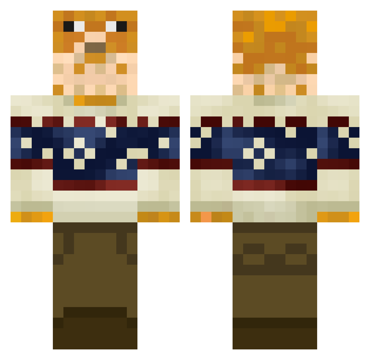 pufferfisher_ Minecraft skin, front and back view