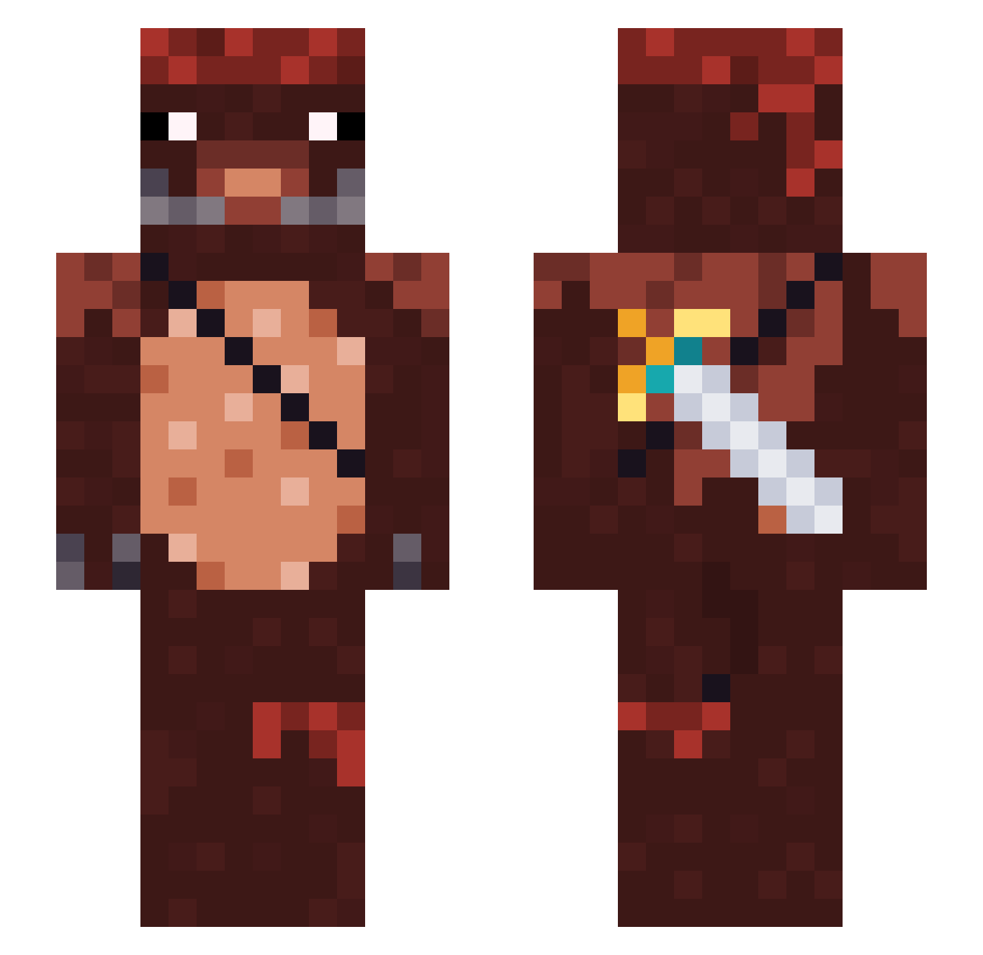 WXRH0G Minecraft skin, front and back view