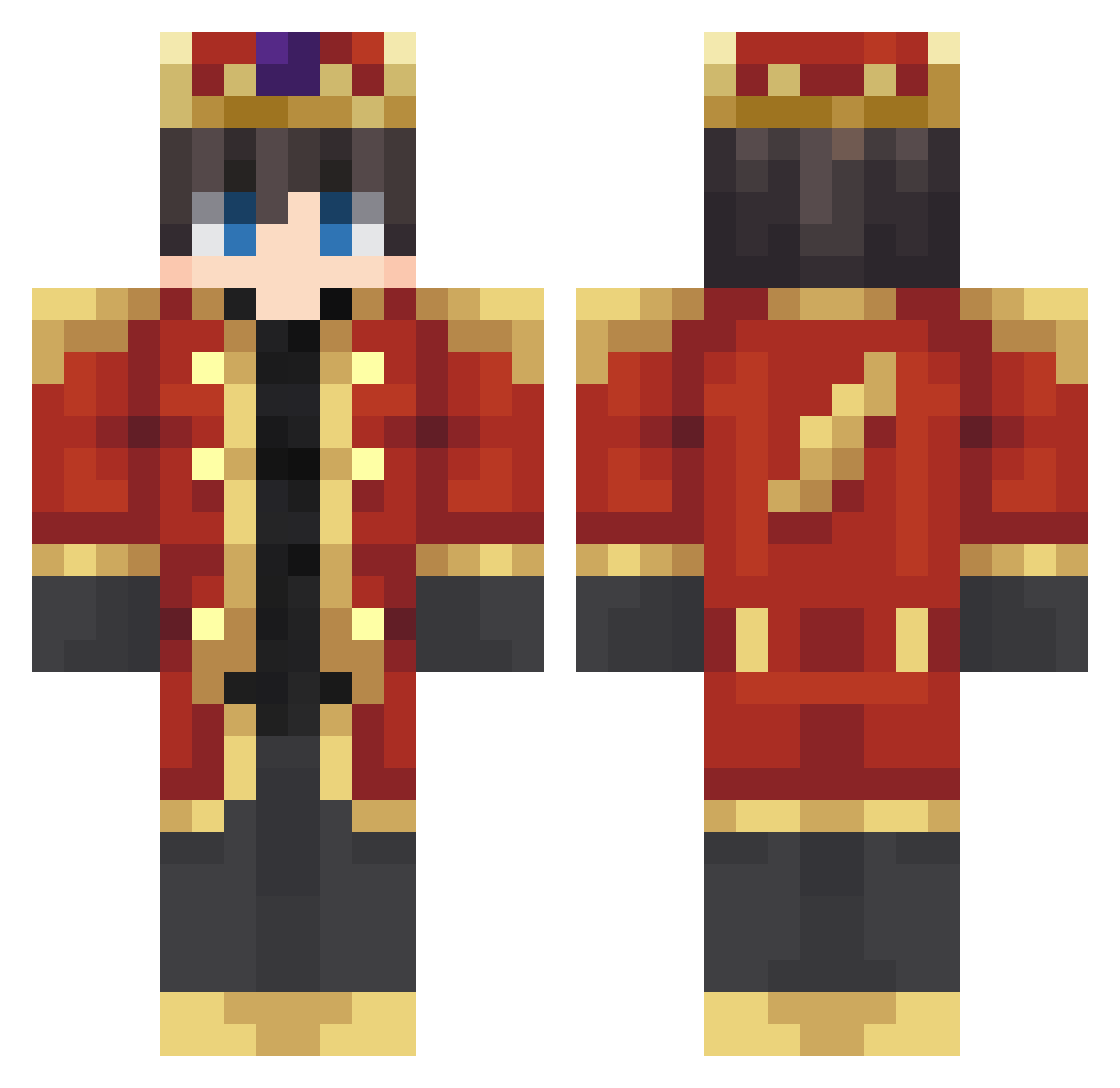 CuzImKalli Minecraft skin, front and back view