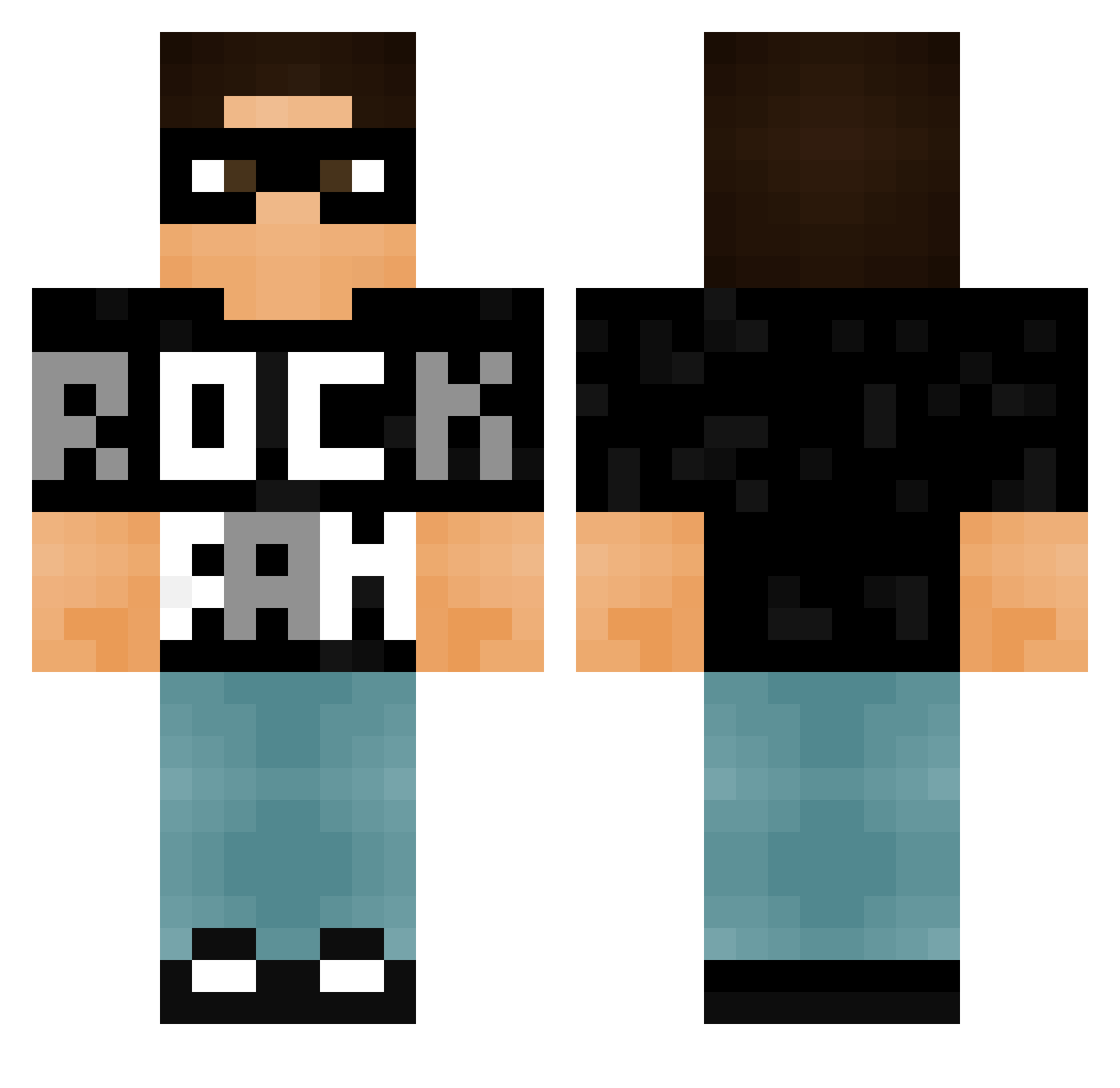 ZVMKA_ Minecraft skin, front and back view