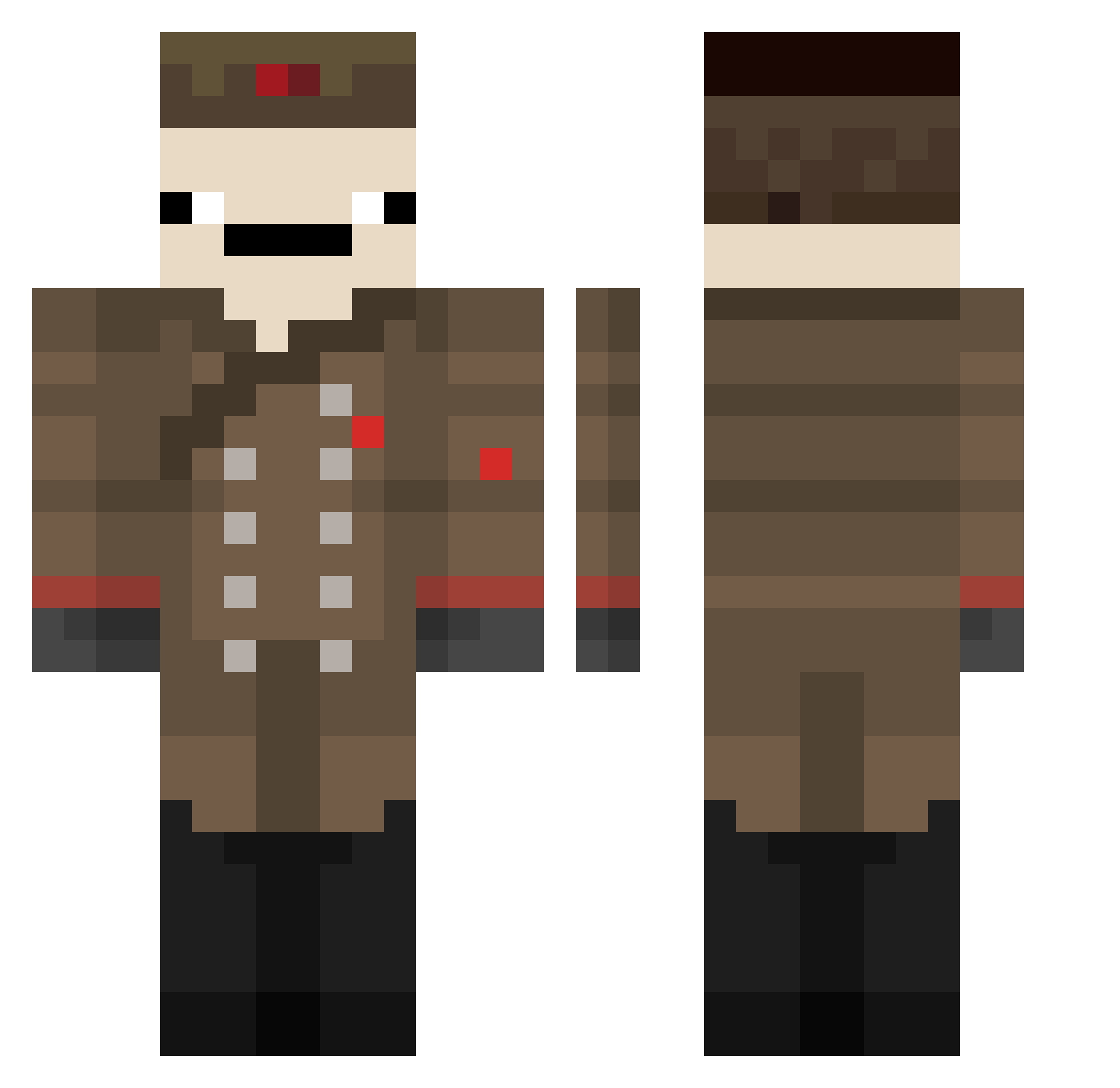 lelelelexxx Minecraft skin, front and back view