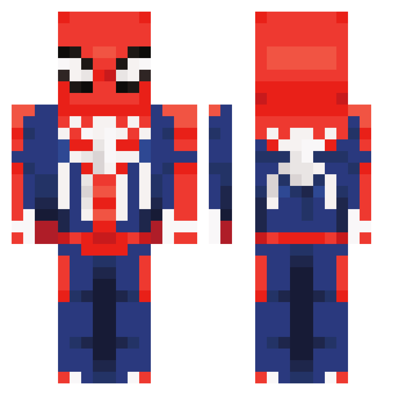 windows_key Minecraft skin, front and back view