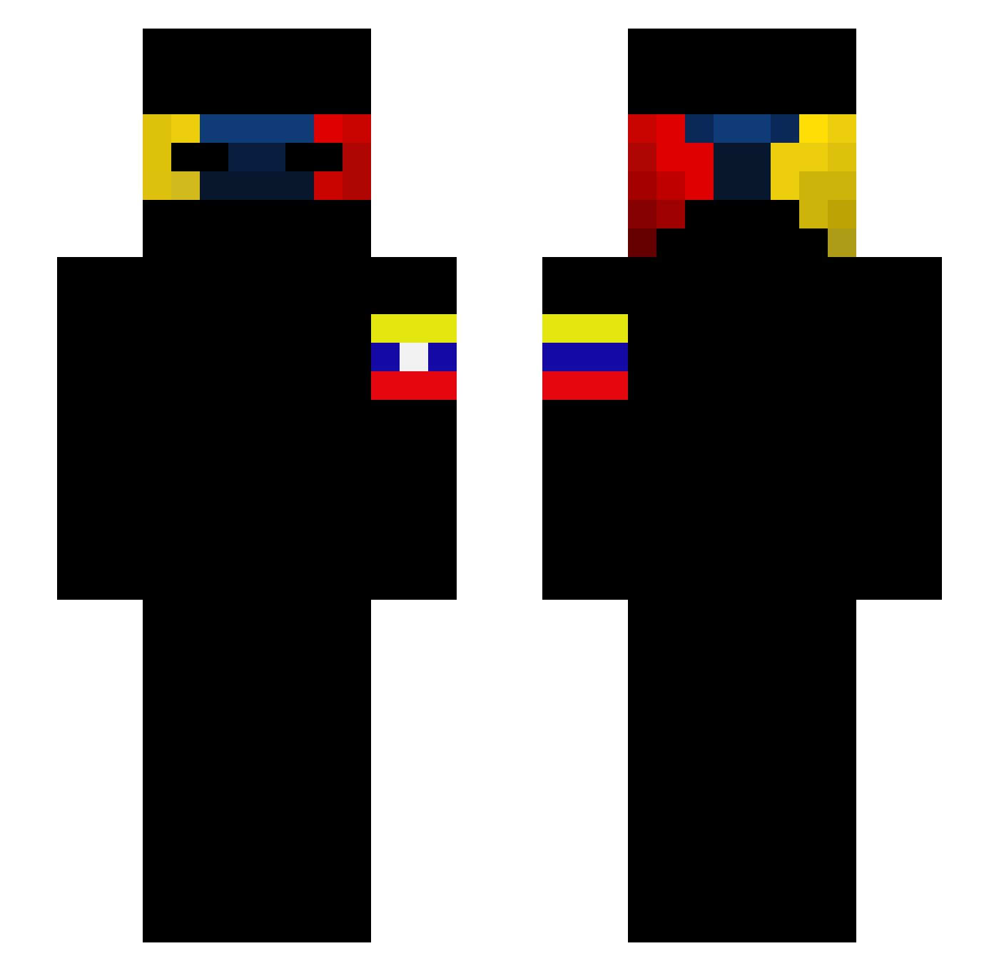 Kxroy1 Minecraft skin, front and back view