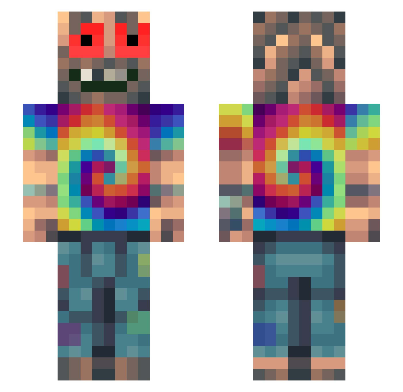konstantinop0l Minecraft skin, front and back view