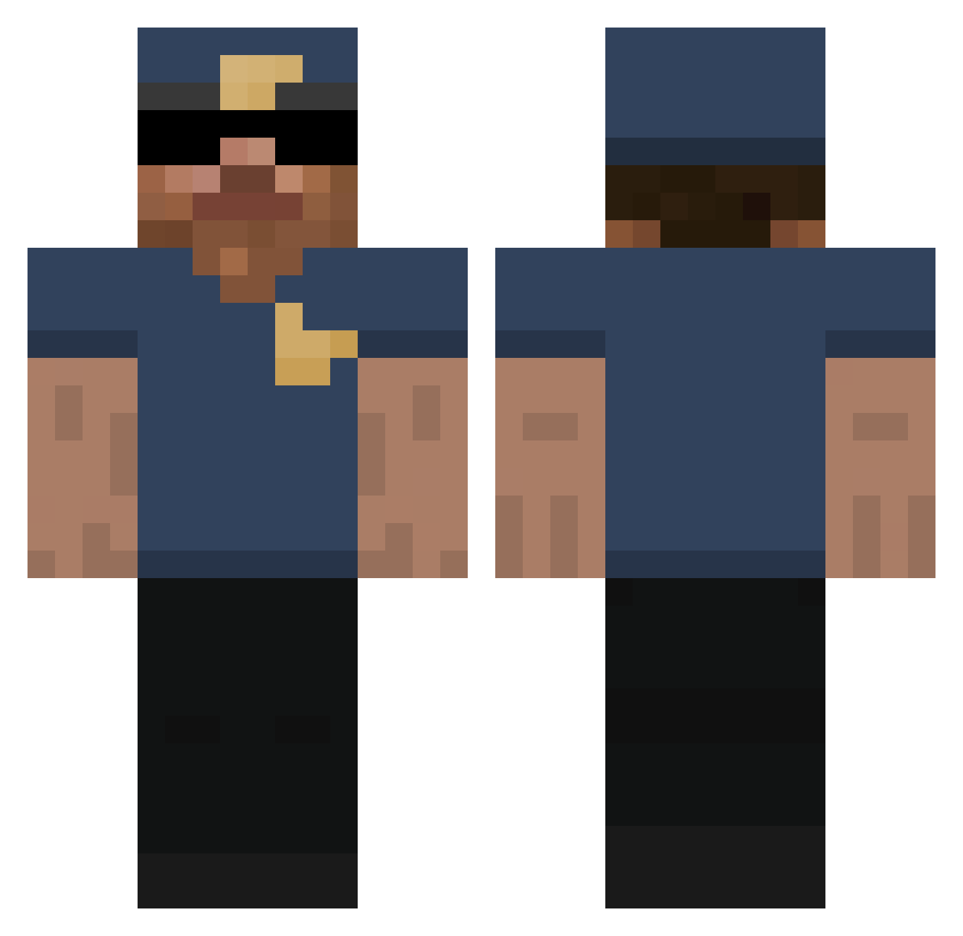 Yago276 Minecraft skin, front and back view
