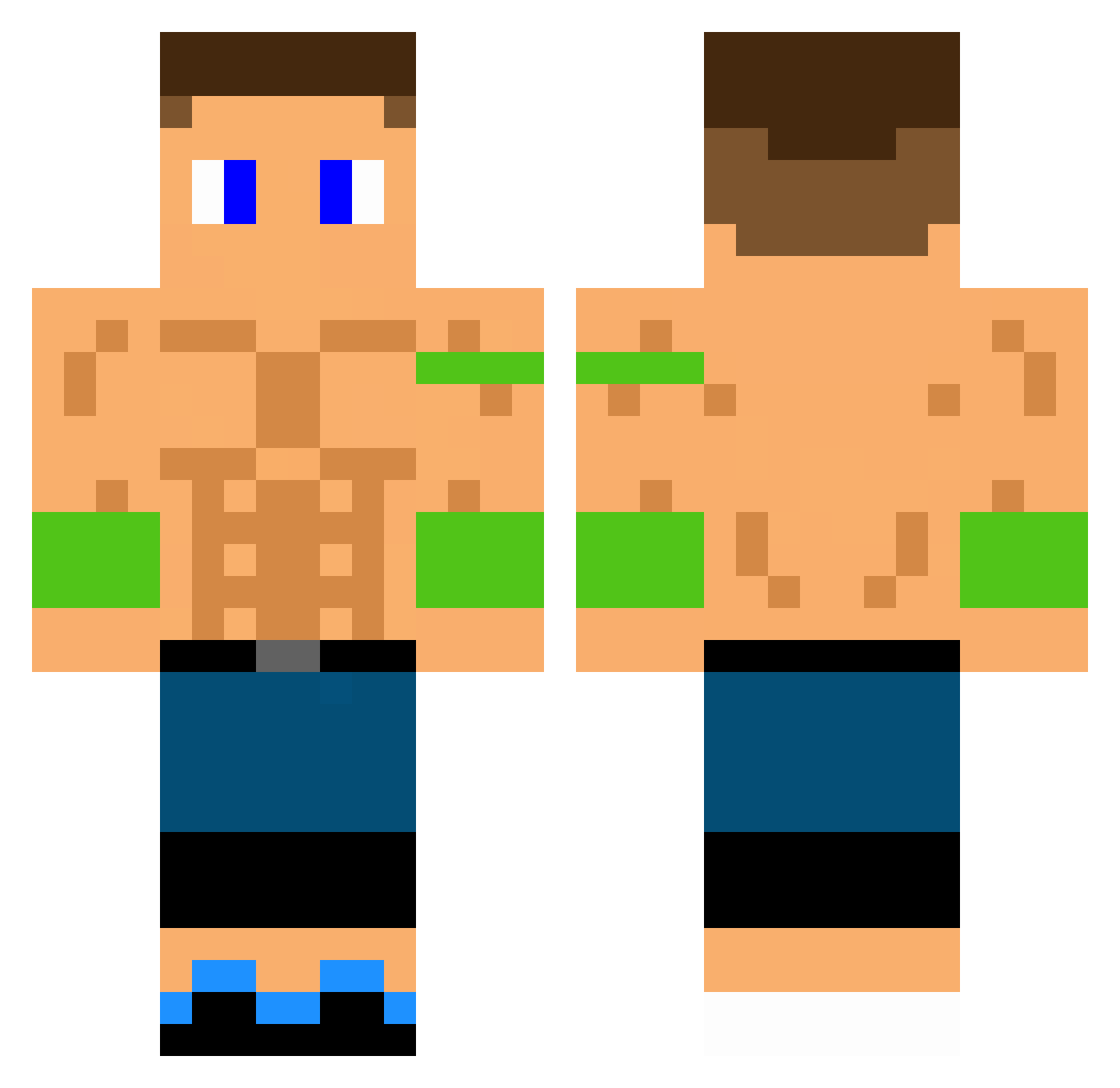 jembro Minecraft skin, front and back view