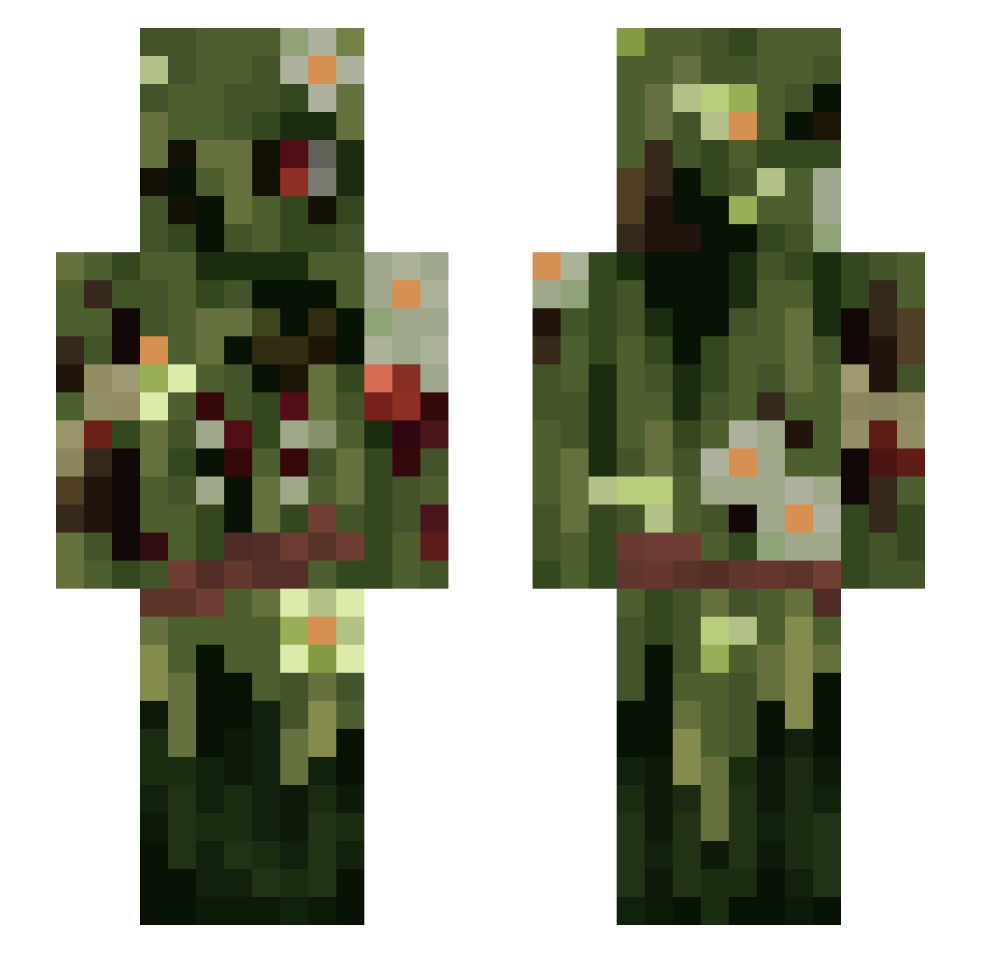 oracledubn101 Minecraft skin, front and back view