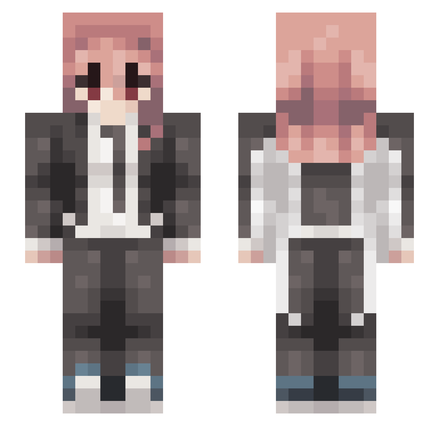 splatestia Minecraft skin, front and back view