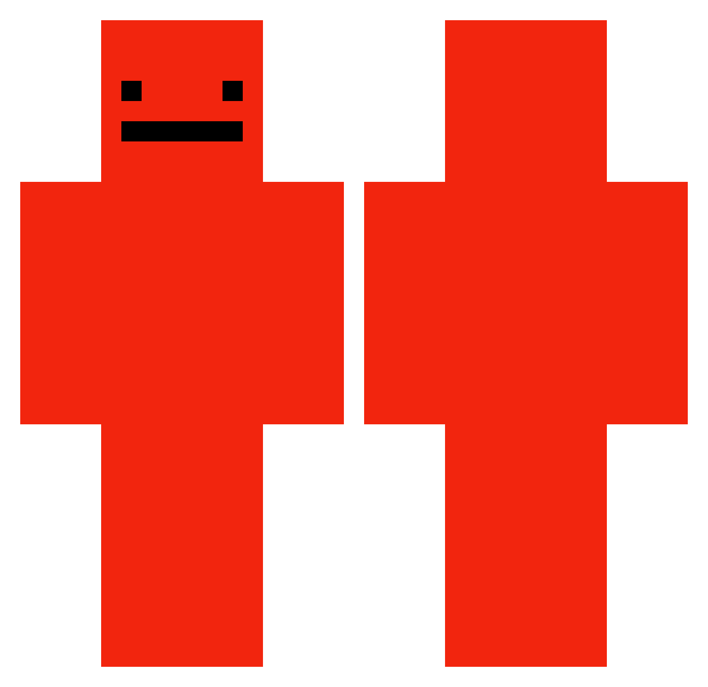 Dinocrocs Minecraft skin, front and back view
