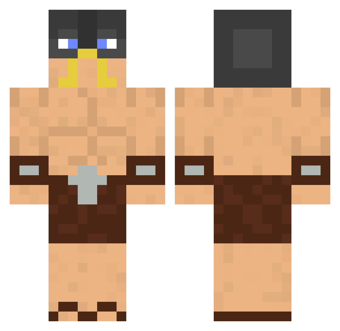 JeSuisAlex Minecraft skin, front and back view