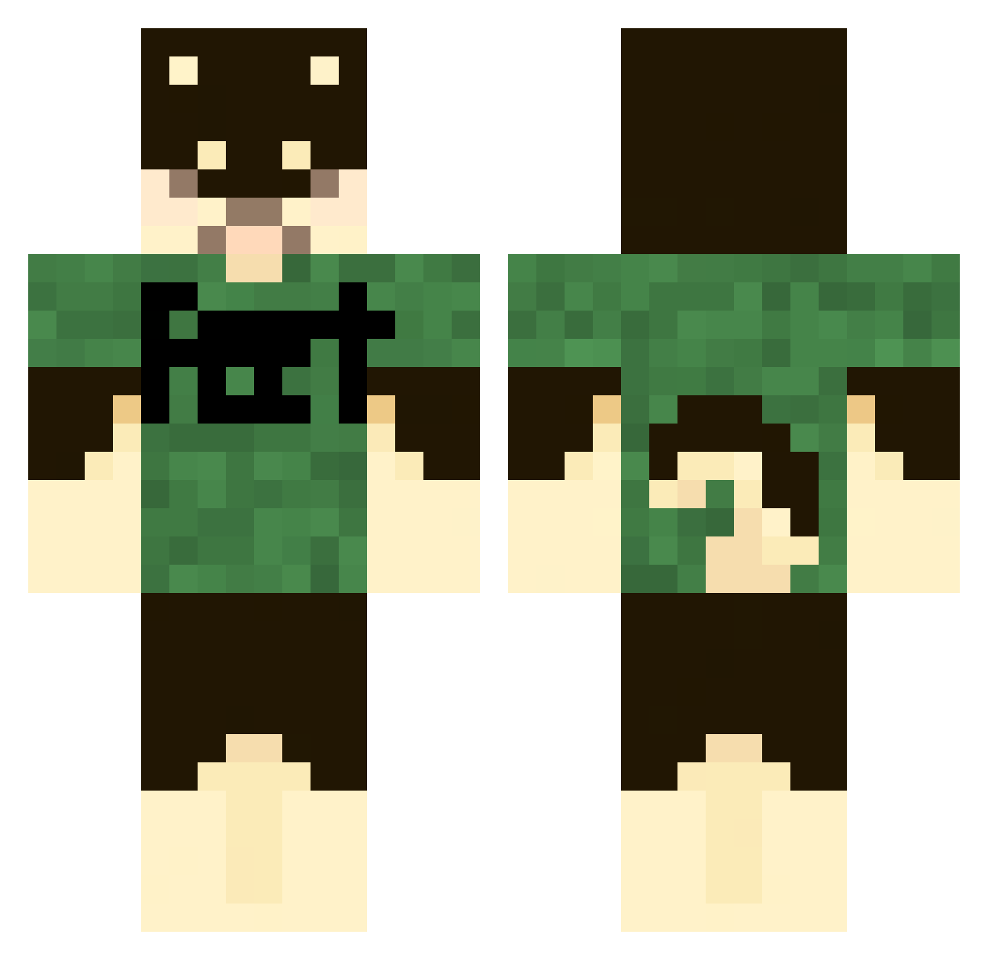 JeffTheDestroyer Minecraft skin, front and back view