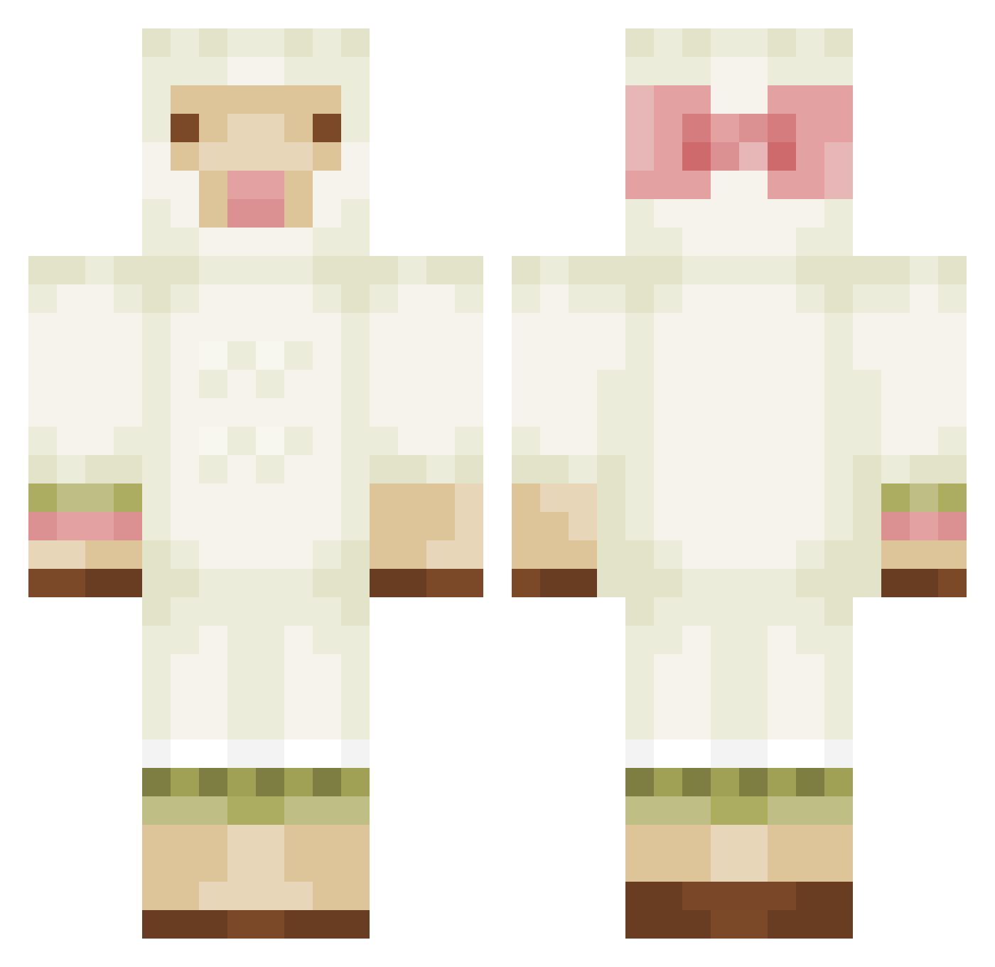 Mechaman03 Minecraft skin, front and back view