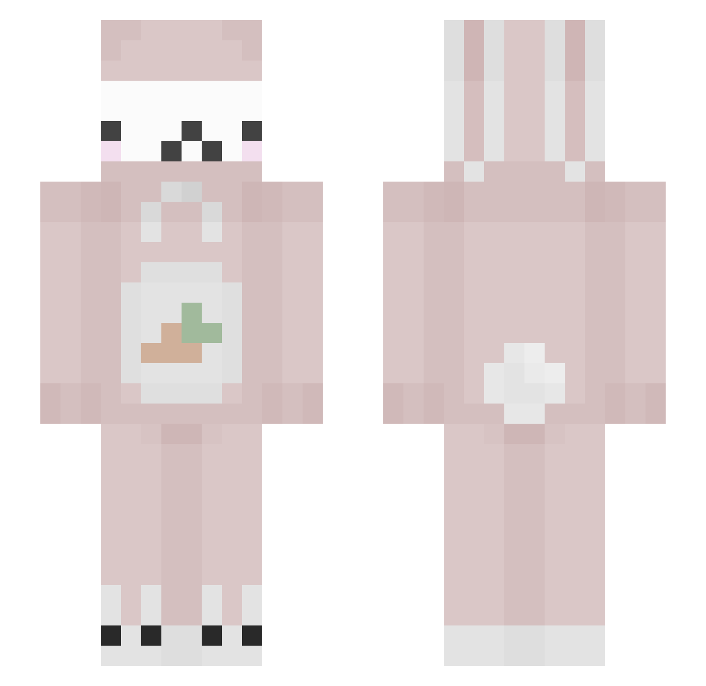 DayBliss Minecraft skin, front and back view