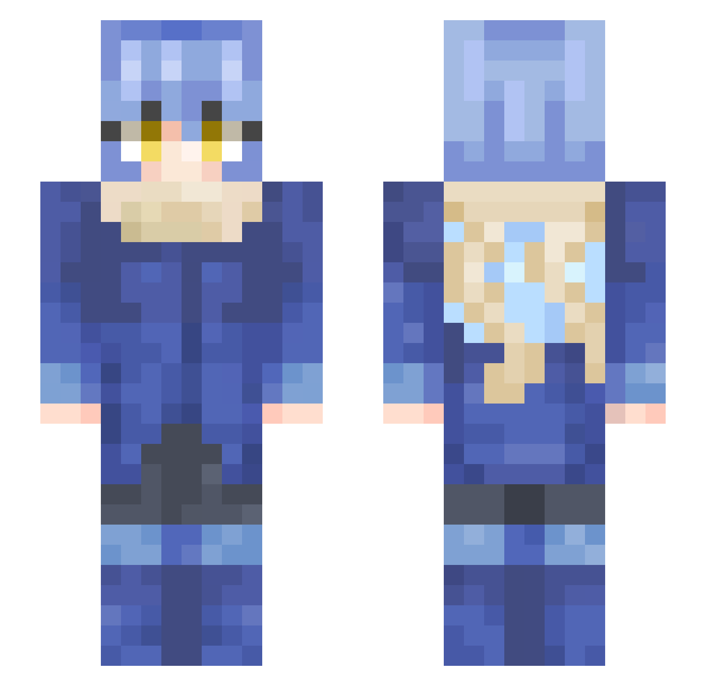 esma Minecraft skin, front and back view