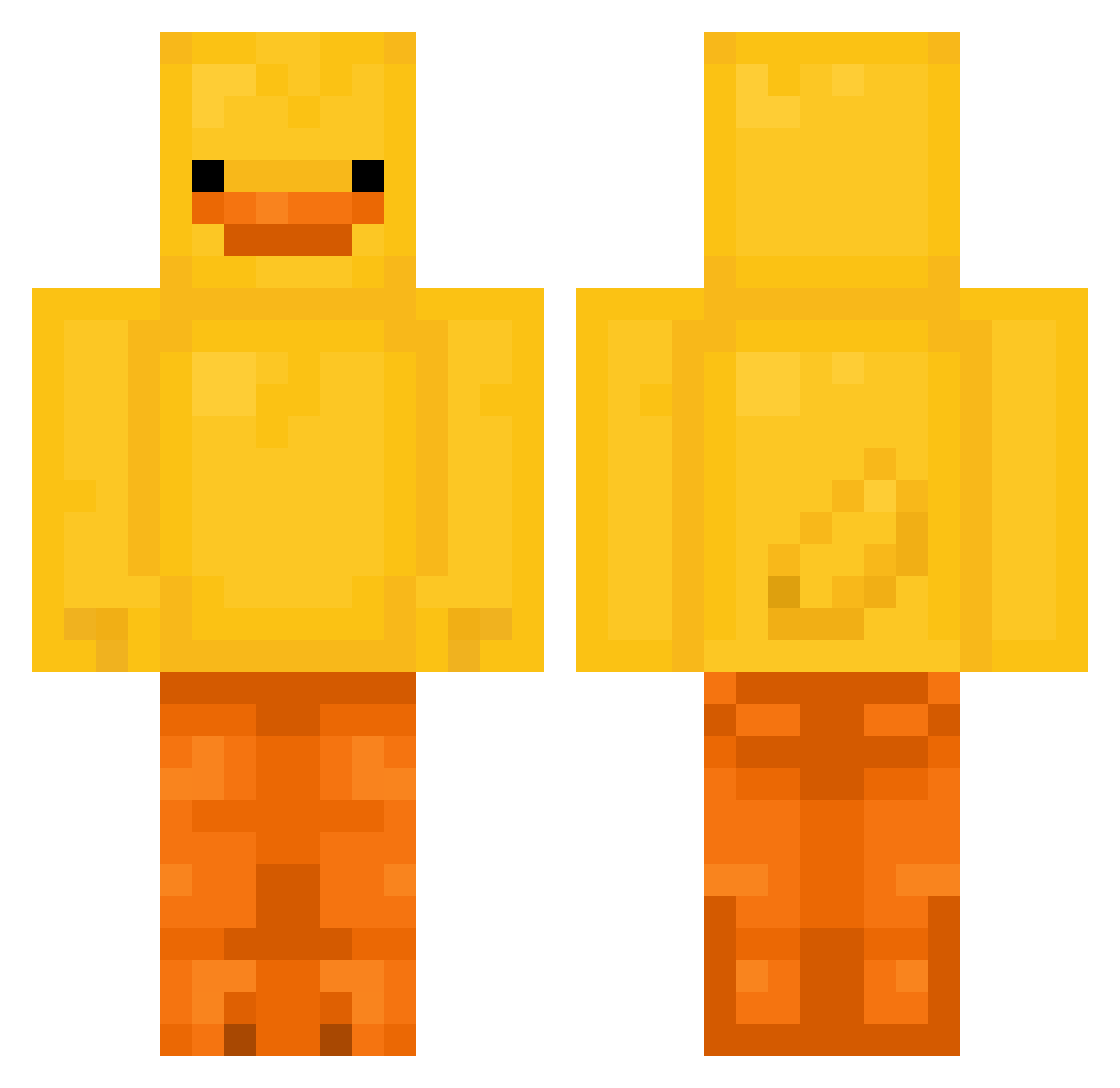 zgaibo Minecraft skin, front and back view