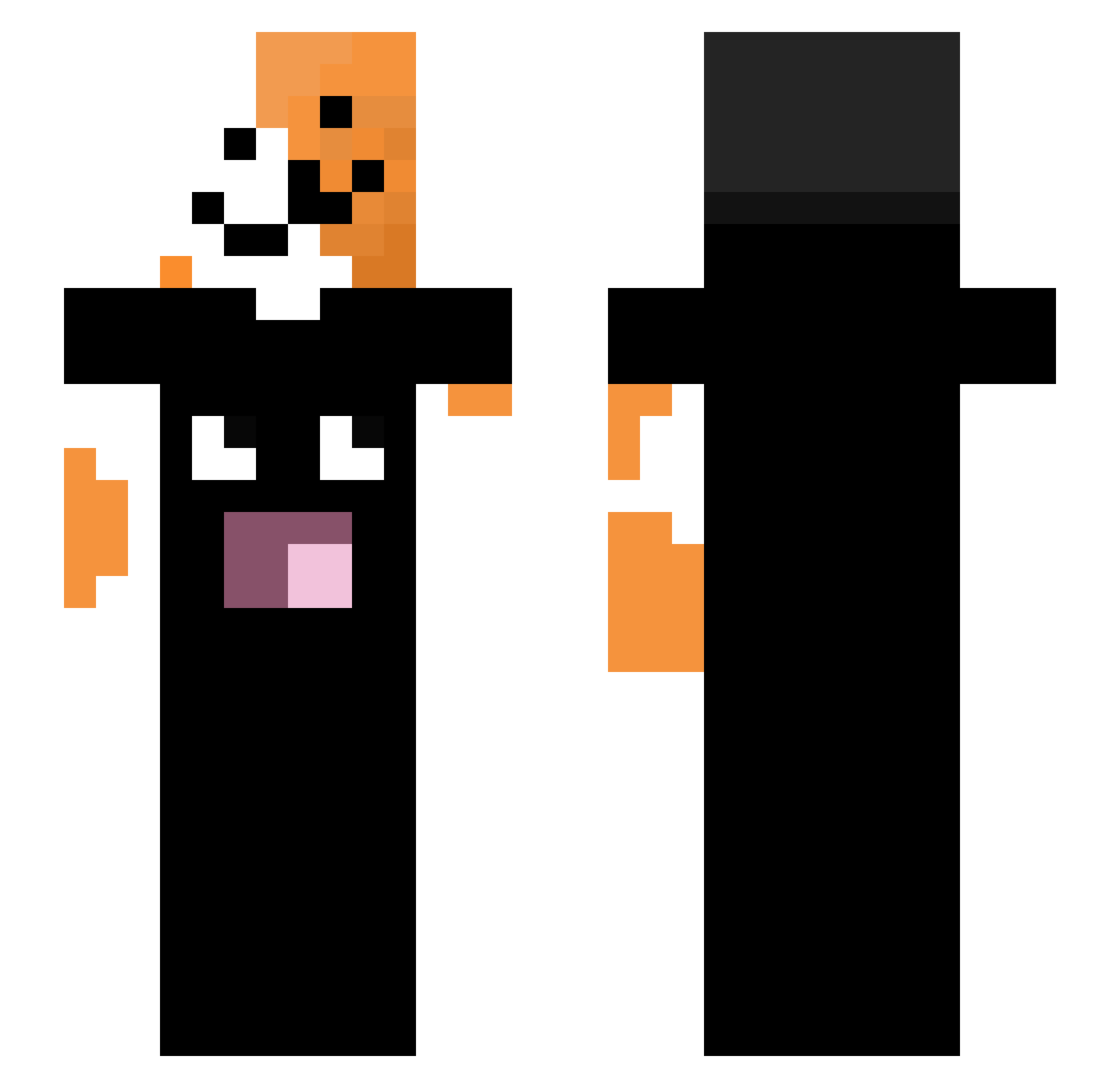 SoapEater1984 Minecraft skin, front and back view