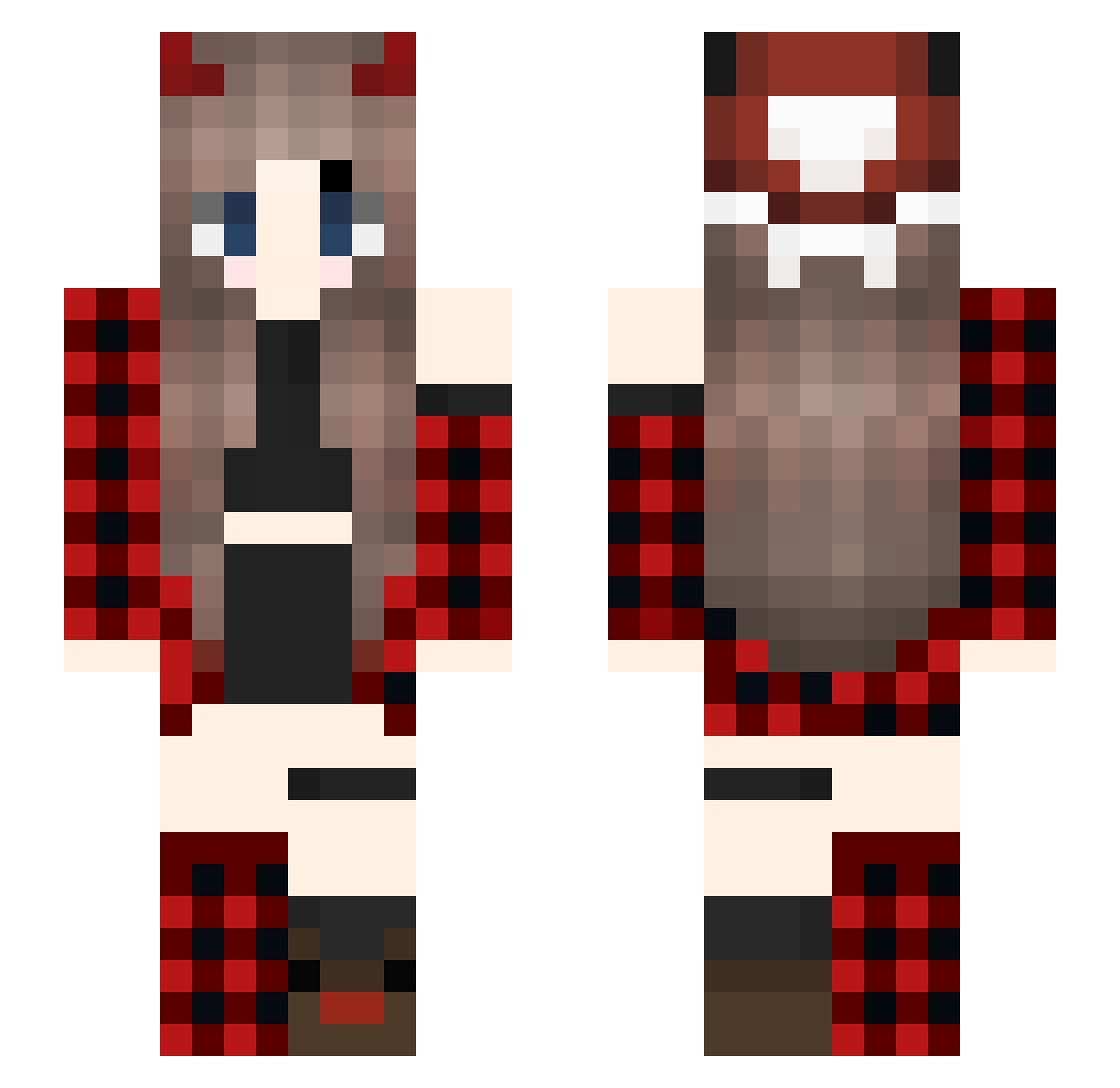 PostNasalDrip Minecraft skin, front and back view