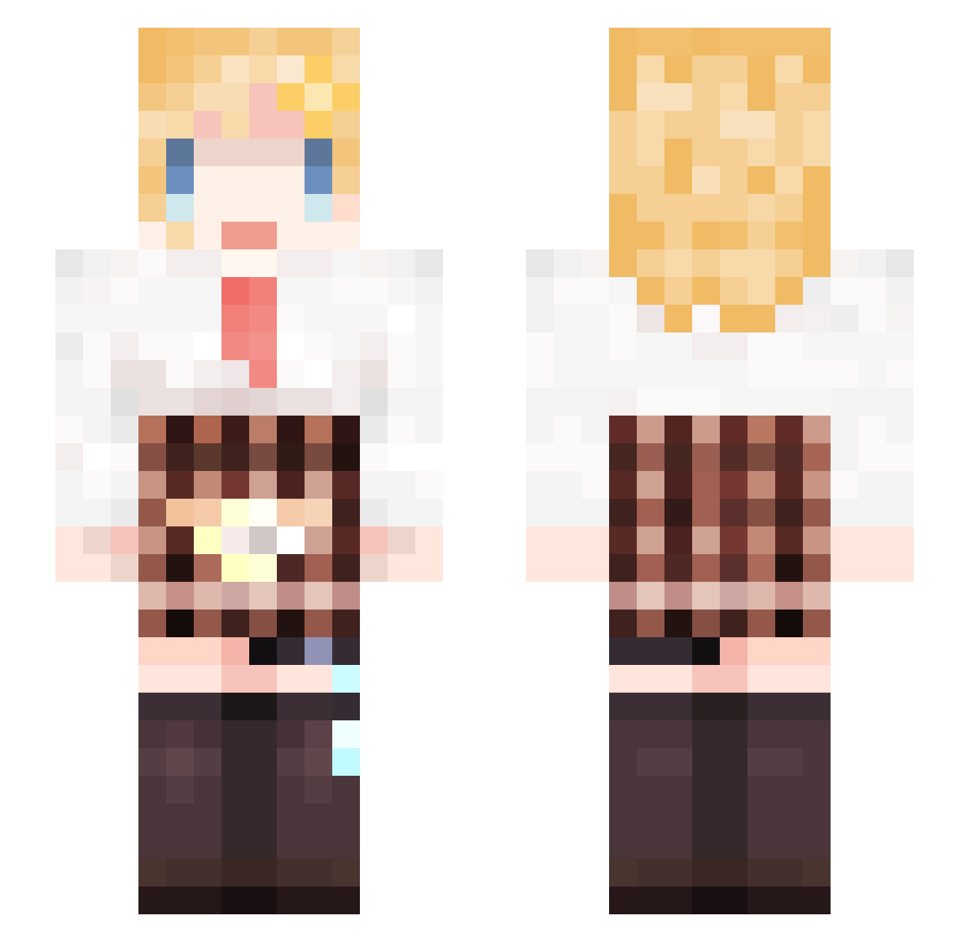 J_ton Minecraft skin, front and back view