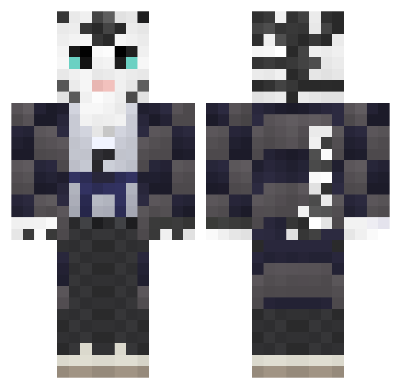 tigrisssp Minecraft skin, front and back view
