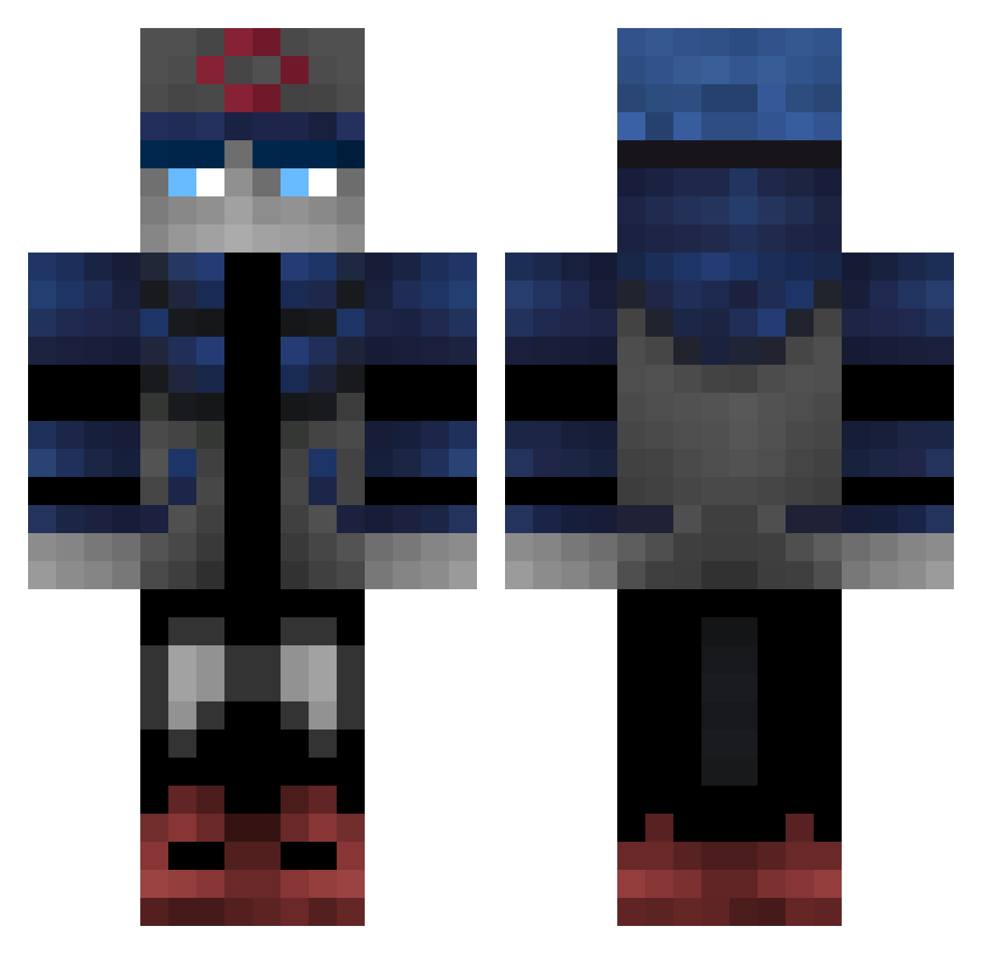 IcyMarsh Minecraft skin, front and back view