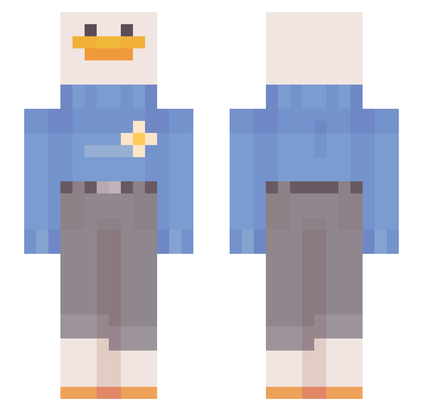 sanfor_X Minecraft skin, front and back view
