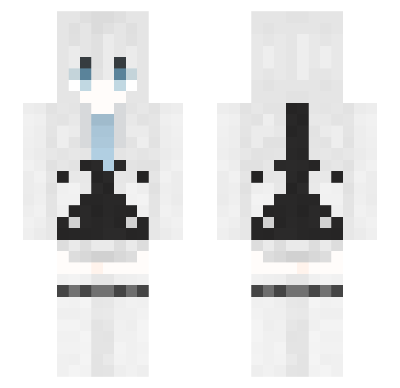 xZHANGx Minecraft skin, front and back view