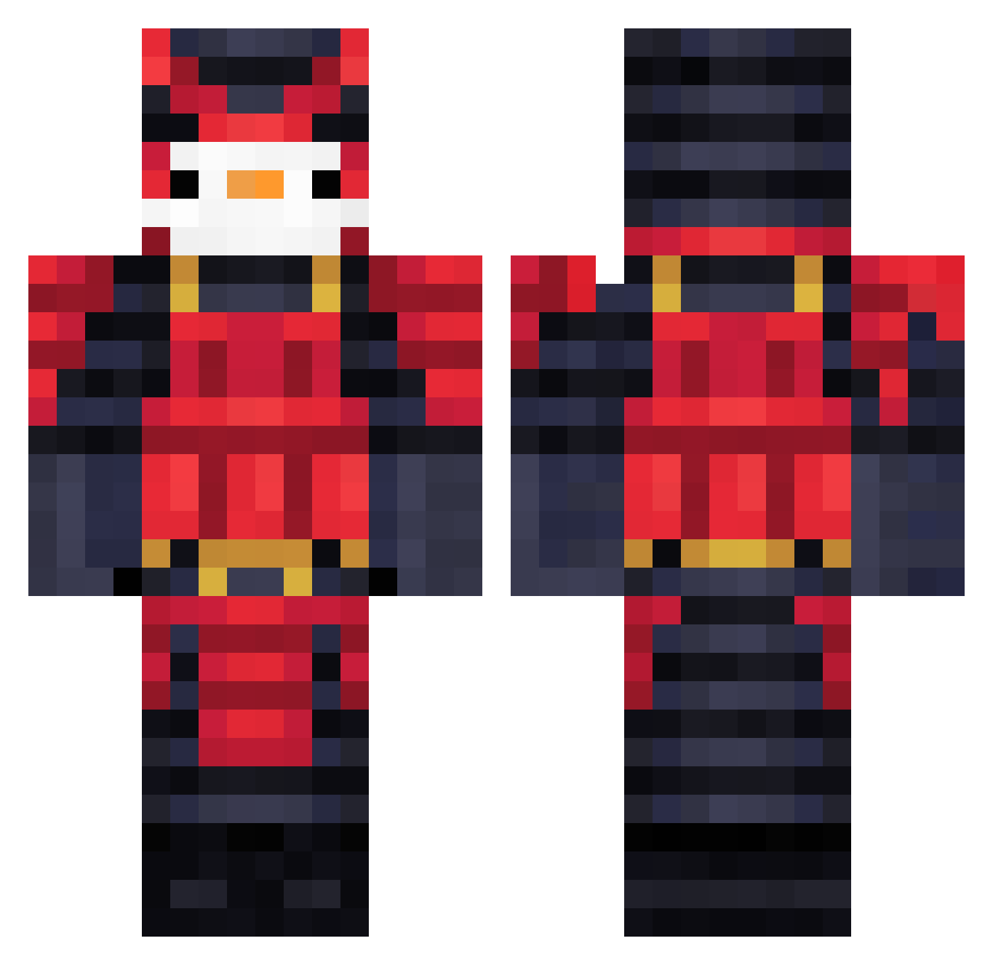 KiNath86 Minecraft skin, front and back view