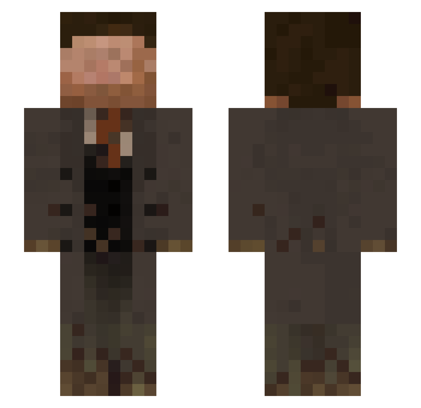 qianboy Minecraft skin, front and back view